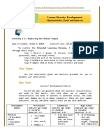 Learner Diversity: Developmental Characteristics, Needs and Interests