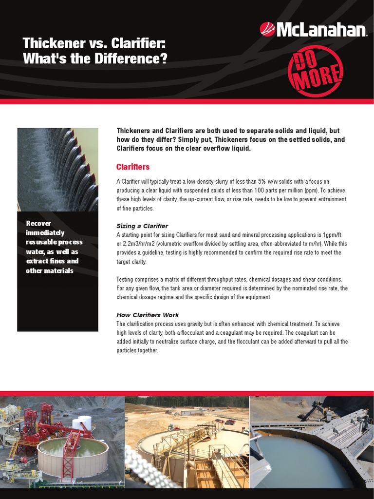 Thickener vs. Clarifier PDF Applied And Interdisciplinary Physics