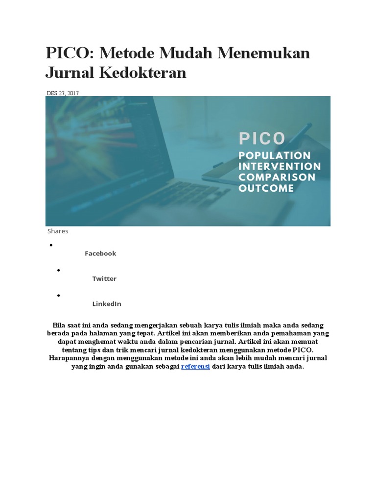 Analisis PICO | PDF