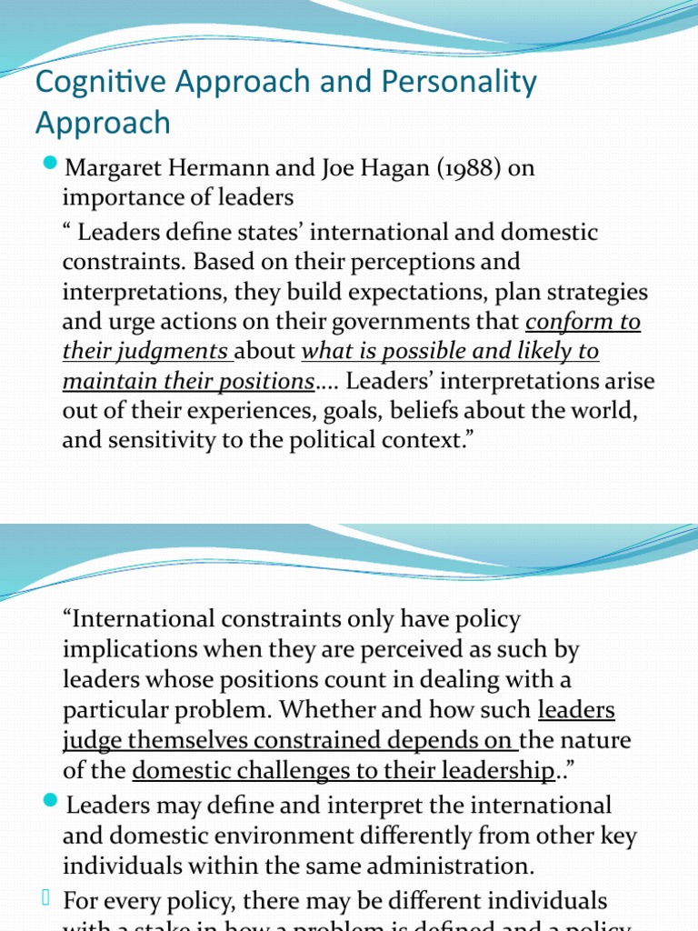 Cognitive Personality in Leadership Analysis | PDF | Perception ...