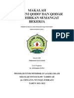 Makalah Qodo' Dan Qodar Melahirkan Semangat Bekerja (Said)