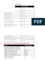 Shortcut Keys
