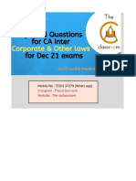 Dec 21 Corporate and Other Laws - Exepected Questions