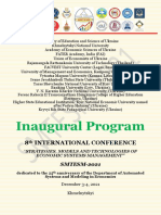Inaugural Program: 8 International Conference