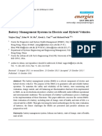 Energies: Battery Management Systems in Electric and Hybrid Vehicles