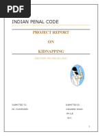 Indian Penal Code: Project Report ON Kidnapping