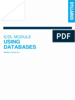 Using Databases - Syllabus 6.0