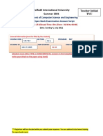 Department of Computer Science and Engineering Final Open Book Examination Answer Script