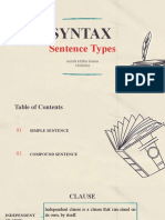 Syntax Sentence Types