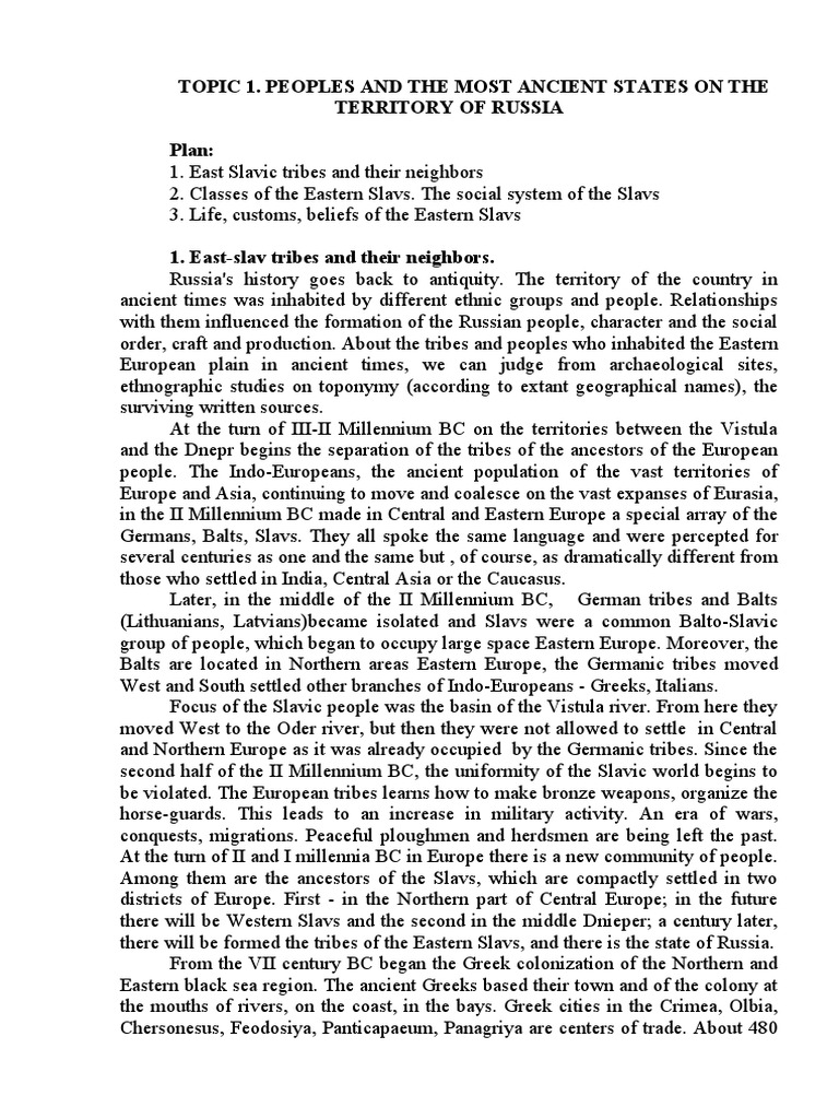 Ancient Peoples and States of Russia | PDF | Slavs | Russia