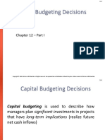 Capital Budgeting Decisions: Chapter 12 - Part I