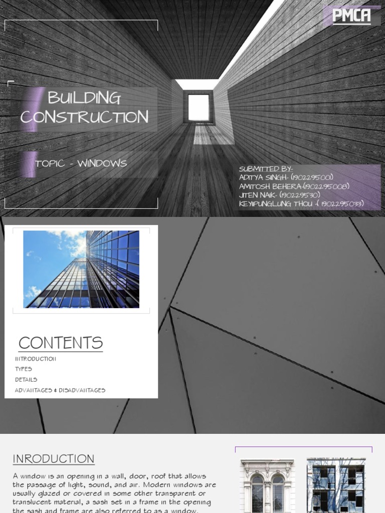 Building Construction PDF Window Building Engineering