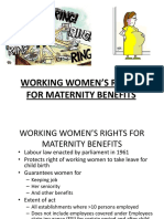 Working Women's Rights For Maternity Benefits