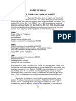 IRS TAX TIP 2001-22 WHICH FORM - 1040, 1040A, or 1040EZ?