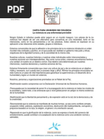 Carta Para Un Mundo Sin Violencia
