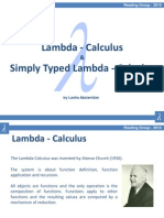 Lambda - Calculus Simply Typed Lambda - Calculus: by Lasha Abzianidze