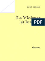 Rene Girard - La Violence Et Le Sacré