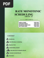 Rate Monotonic Scheduling: Group - 12