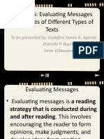 Module 5: Evaluating Messages and Images of Different Types of Texts