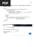 Write A Program To Create A Session Cookie and Display Content of Cookie