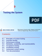 Testing The System: This Lecture Is Based On The Chapter 9 of The Book "Software Engineering: Theory and Practice"