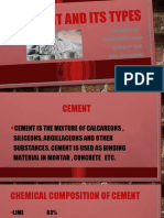 Cement and Its Types: Presented By-Dharmendra Kumar B.Tech 2 Year Civil Engineering