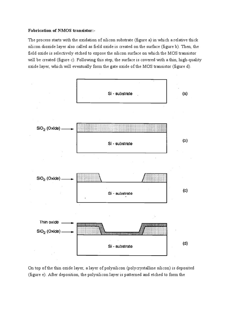 Fabrication of NMOS Transistor PDF