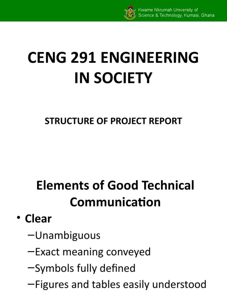 CENG 291 Project Report Guidelines | PDF | Communication | Information