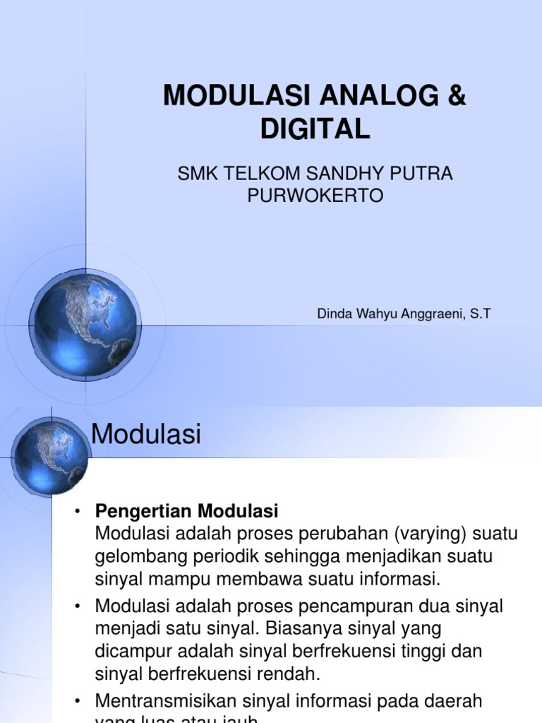 Perbandingan Modulasi Analog dan Digital | PDF | Sains & Matematika ...