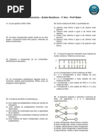 Lista de Exerc - Acidos Nucleicos - 1ano