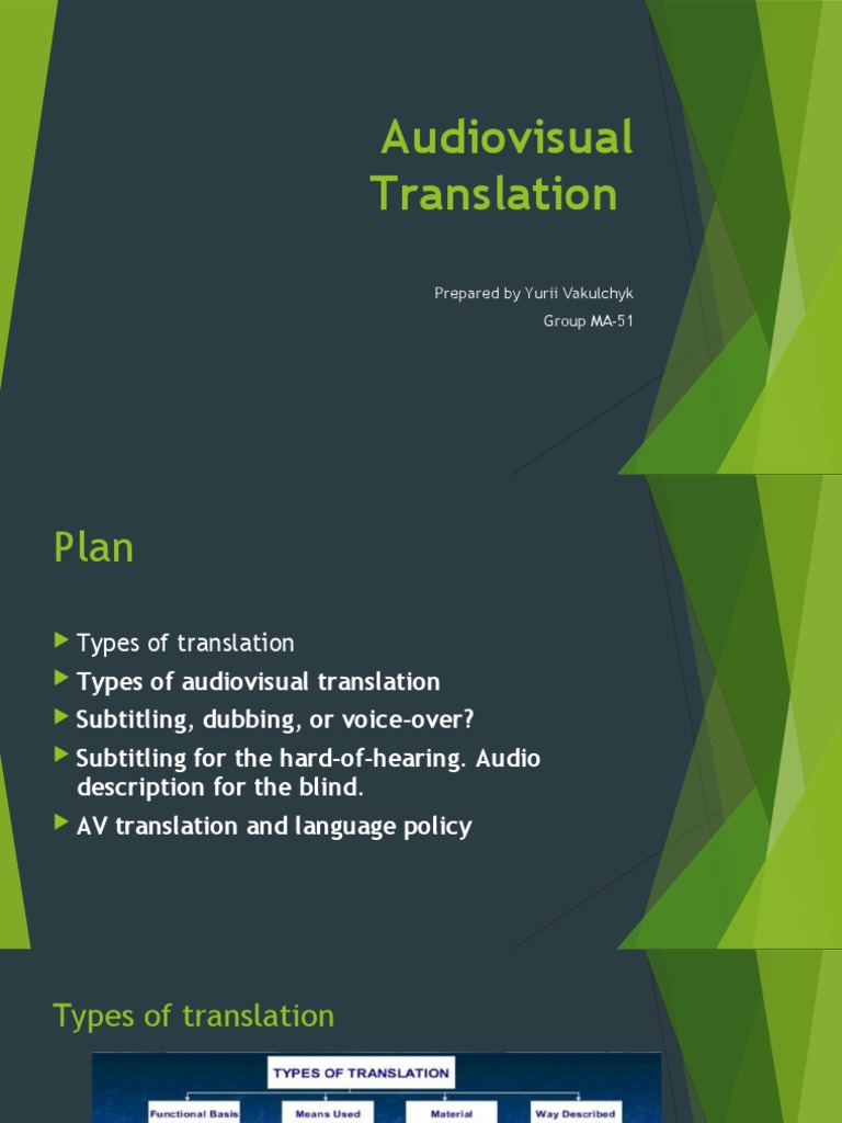 Audiovisual Translation PDF Translations Communication