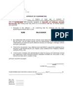 Patrolman Pnp-Saf, 2 Special Action Battalion,: Affidavit of Confirmation