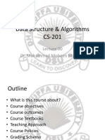 Data Structure & Algorithms CS-201: Dr. Muhammad Mobeen Movania