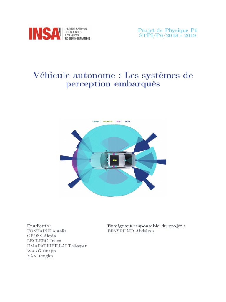 Quel Est La Relation Mathématique D un Radar De Recul Schéma Rapport P6 2019 04 | PDF | Lidar | Radar