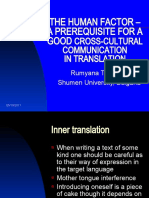 Human Factor A Prerequisite For A Good Cross-Cultural Communication Translation - Rumyana Todorova