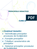 Curs II - Principii Didactice