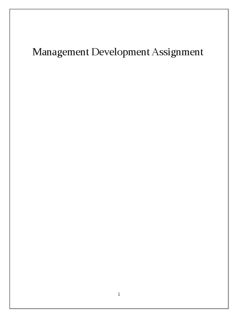 Management Development Portfolio | PDF | Motivational | Motivation