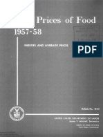 Retail Prices of Food 1 9 5 7 - 5 8: Indexes and Average Prices