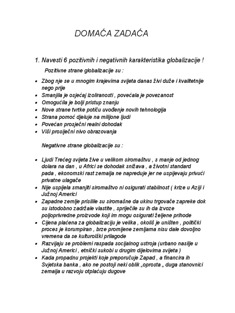 Globalizacija - Geografija | PDF