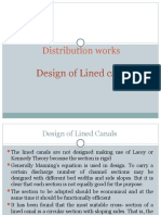Distribution Works: Design of Lined Canals