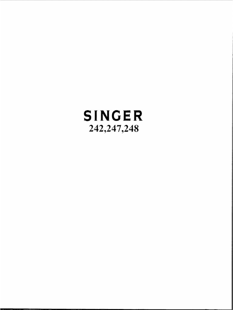 Manual Singer | PDF