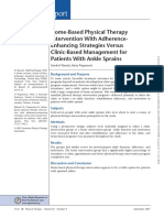 Home-Based Physical Therapy Intervention With AdherenceEnhancing Strategies Versus Clinic-Based Management for Patients With Ankle Sprain