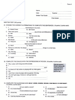 EVALUATION (Lessons 1-6) : C) Complete The Questions With What, When, Where, Whose, How Much or How Many