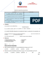 3° - Hidrostatica - Ficha