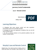 Sub.: Supervisory Control Fundamentals Lec.3 - Remote Control