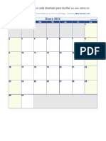 Calendario en blanco para planificar