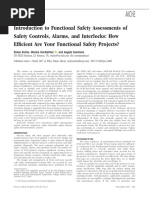 Introduction To Functional Safety Assessments of Safety Controls, Alarms, and Interlocks: How Efficient Are Your Functional Safety Projects?