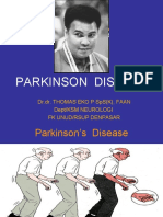 Parkinson Disease: DR - Dr. Thomas Eko P Sps (K), Faan Dept/Ksm Neurologi FK Unud/Rsup Denpasar