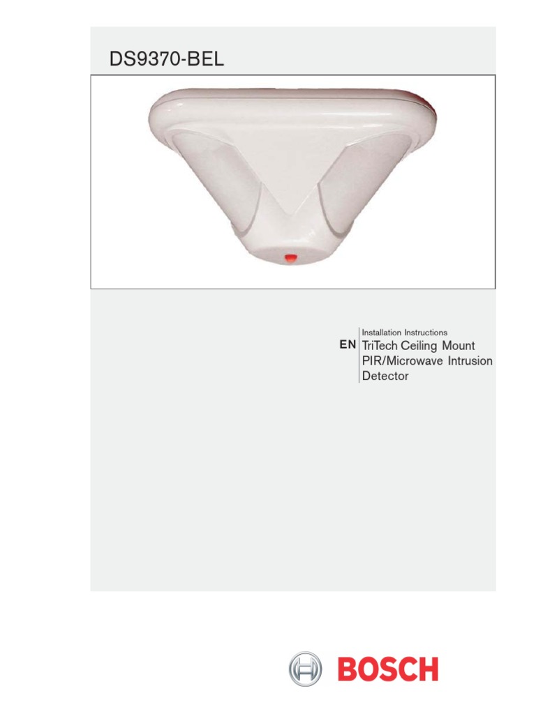 BOSCH DS9370 Manual de Usuario Inglés PDF Security Alarm Relay