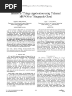 Internet of Things Application Using Tethered MSP430 To Thingspeak Cloud